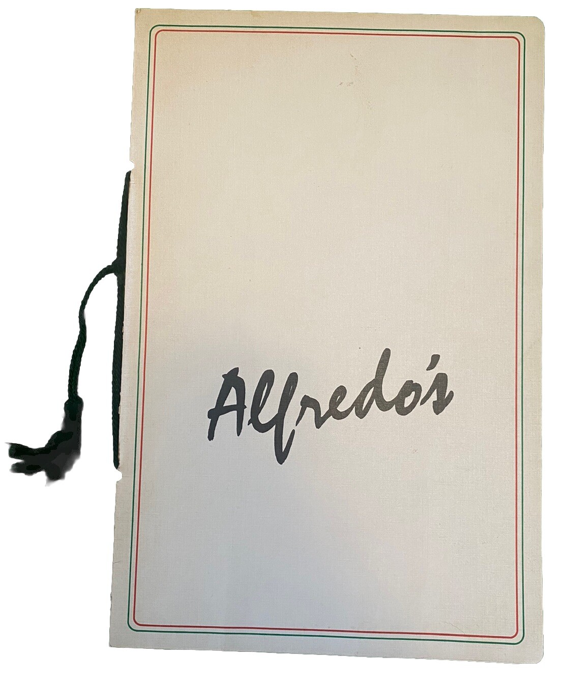Vintage Alfredo's Italian Restaurant Menu Westin South Coast Plaza Costa Mesa CA