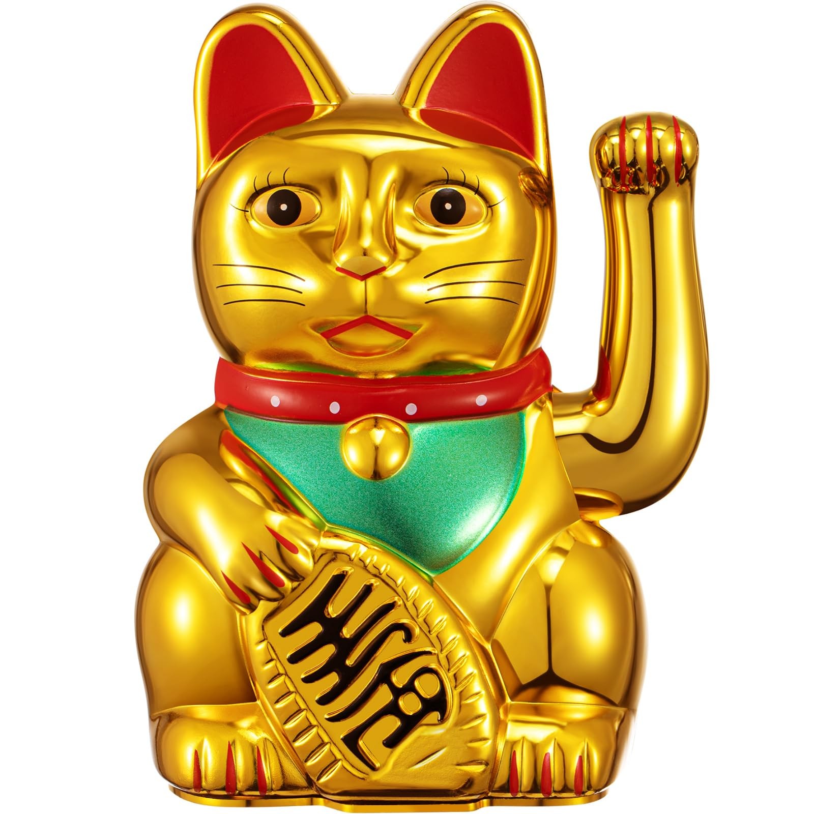 Chunful 6 Inch Lucky Cat Waving Arm Maneki Neko Beckoning 6 Inch, Gold Chunful 6 Inch Lucky Cat Waving Arm Maneki Neko Beckoning 6 Inch, Gold