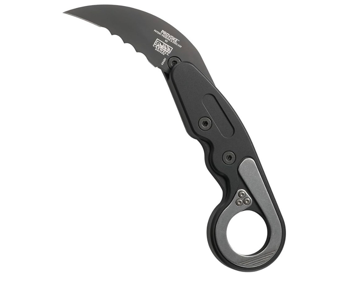 CRKT Provoke Folding Knife with Kinematic: Morphing Karambit, D2 Veff Serrations