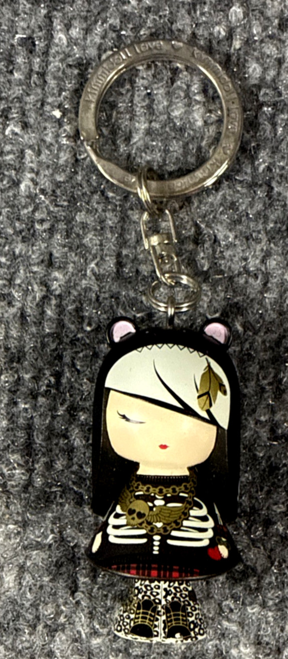 KIMMIDOLL Keychain Keyring Bag Charm YOKA Japanese Kokeshi Mini Doll Figure