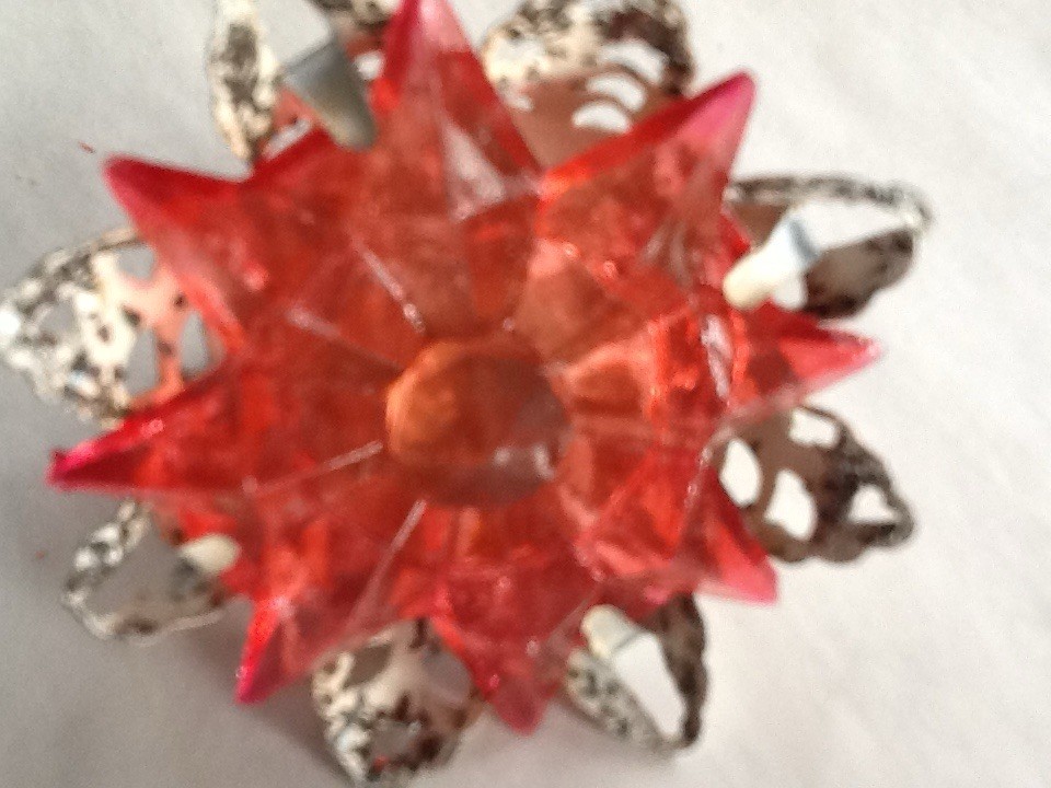 Vintage Antique 1930 Reliance Nippon Glass Rosette Star Bulbs Christmas Works C6