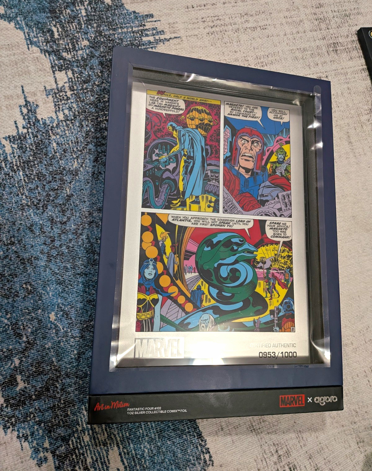 agoro Fantastic Four #102 1oz Silver Comic Foil Collectible 0953/1000