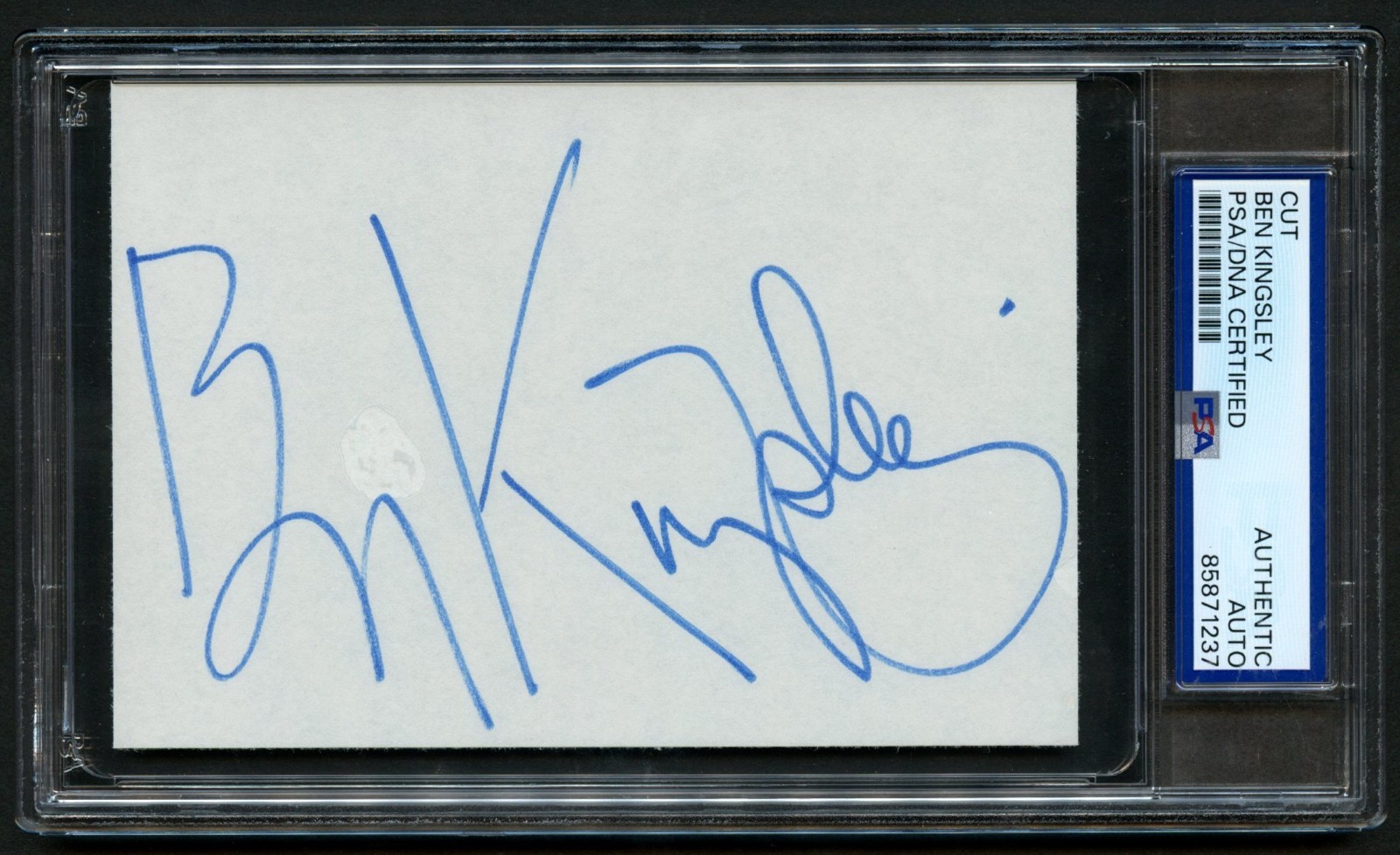 Ben Kingsley signed autograph 3.5x5 Cut Actor Gandhi RC PSA Slabbed Ben Kingsley signed autograph 3.5x5 Cut Actor Gandhi RC PSA Slabbed