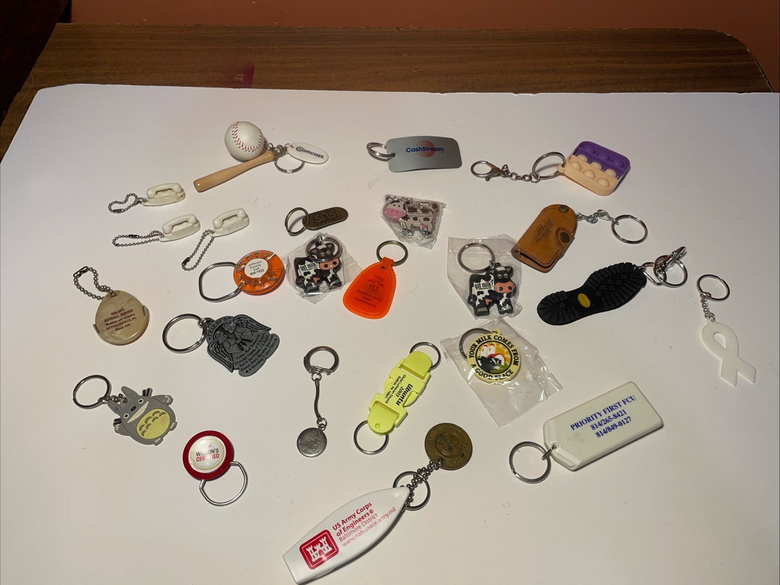Vintage To Modern Keychains Lot Of 24