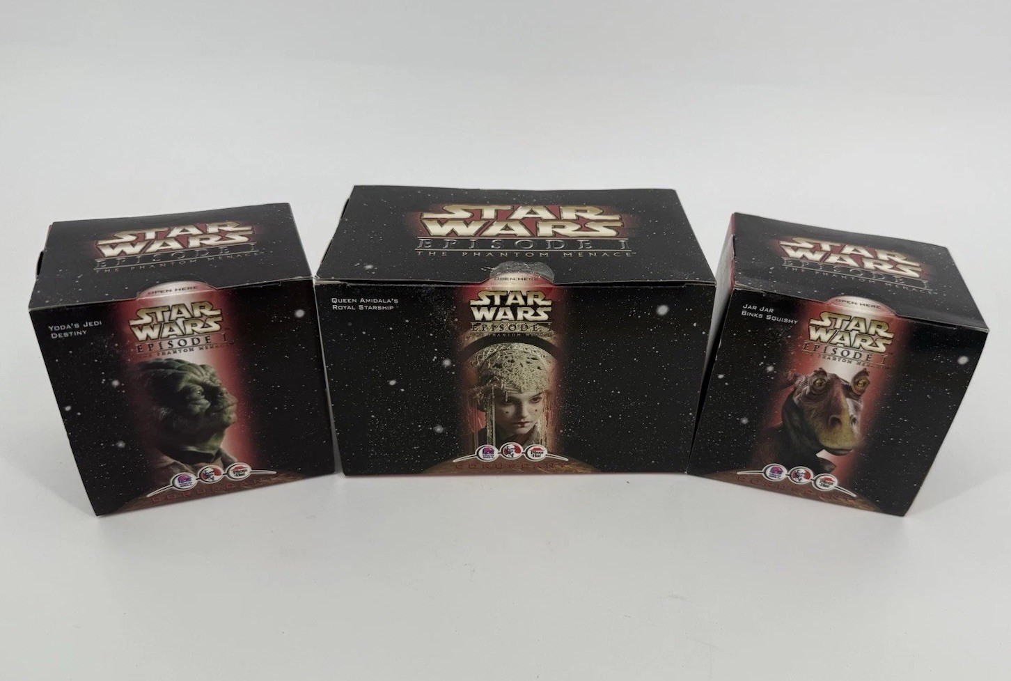 Star Wars Ep1  Taco Bell KFC Pizza Hut Box Set Yoda, Queen Amidala, Jar Jar 1999
