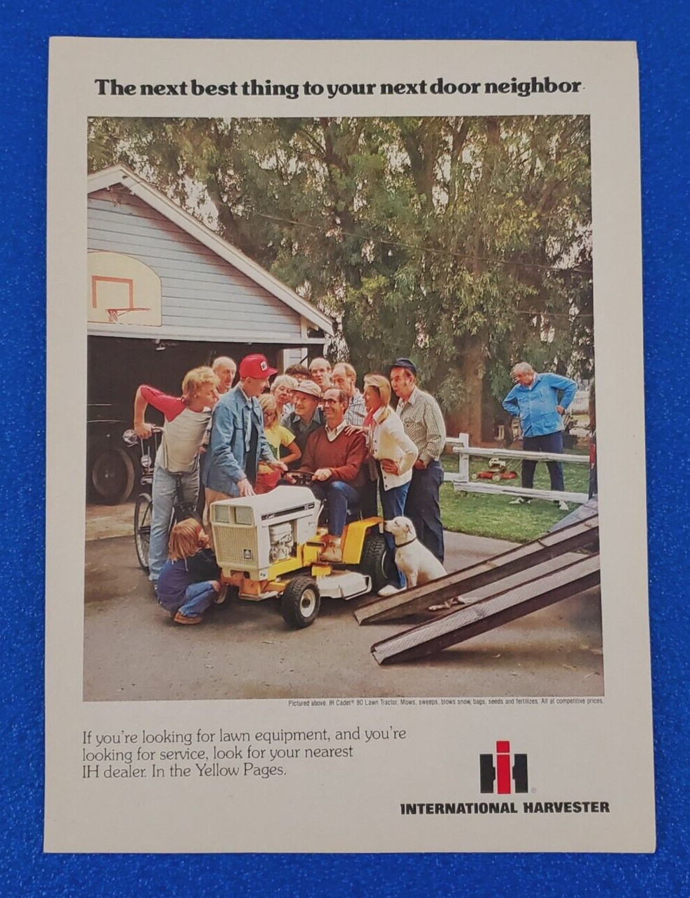 1976 INTERNATIONAL HARVESTER IH ORIGINAL CLASSIC PRINT AD 80 CADET LAWN TRACTOR