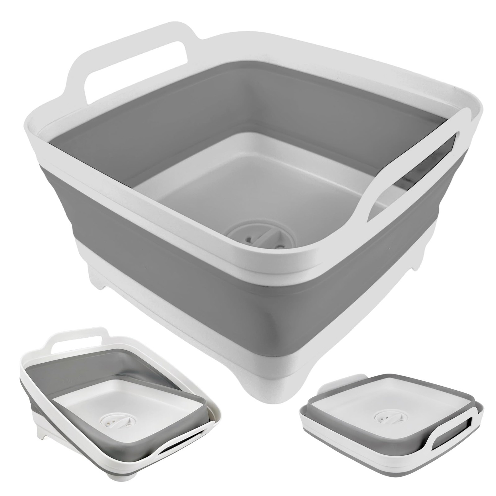 Collapsible Wash Basin for Baby Bottles - 2.4 Gallons Portable Wash Bin for R...