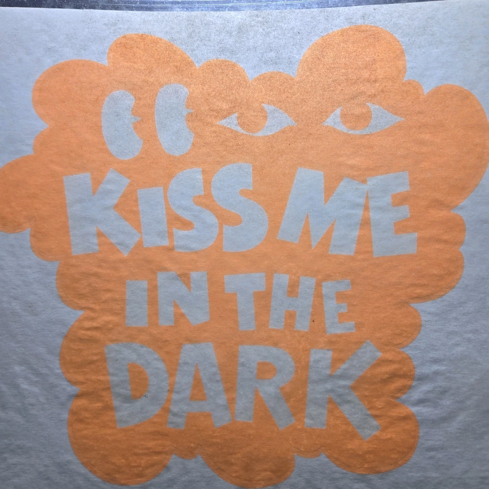 ​Vtg Porter\'s Roach Iron-On Decal Kiss Me In The Dark 1970s Neon Humor NOS