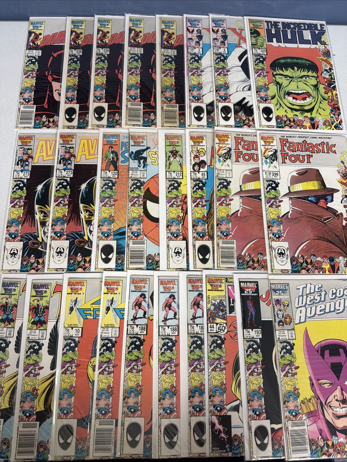 Marvel Comics 25th Anniversary Specialty Border 1986 HUGE LOT OF 25 Comics *W4