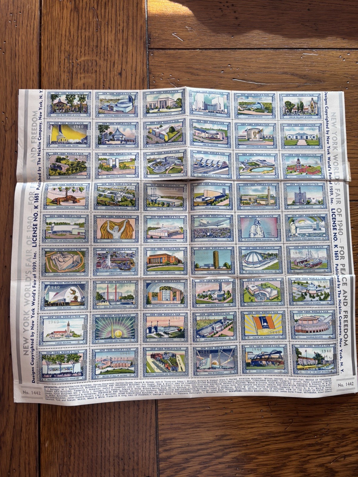 Vtg 1939/40 New York WORLD’S FAIR Licensed Poster Stamps - 54 in Envelope Vtg 1939/40 New York WORLD’S FAIR Licensed Poster Stamps - 54 in Envelope