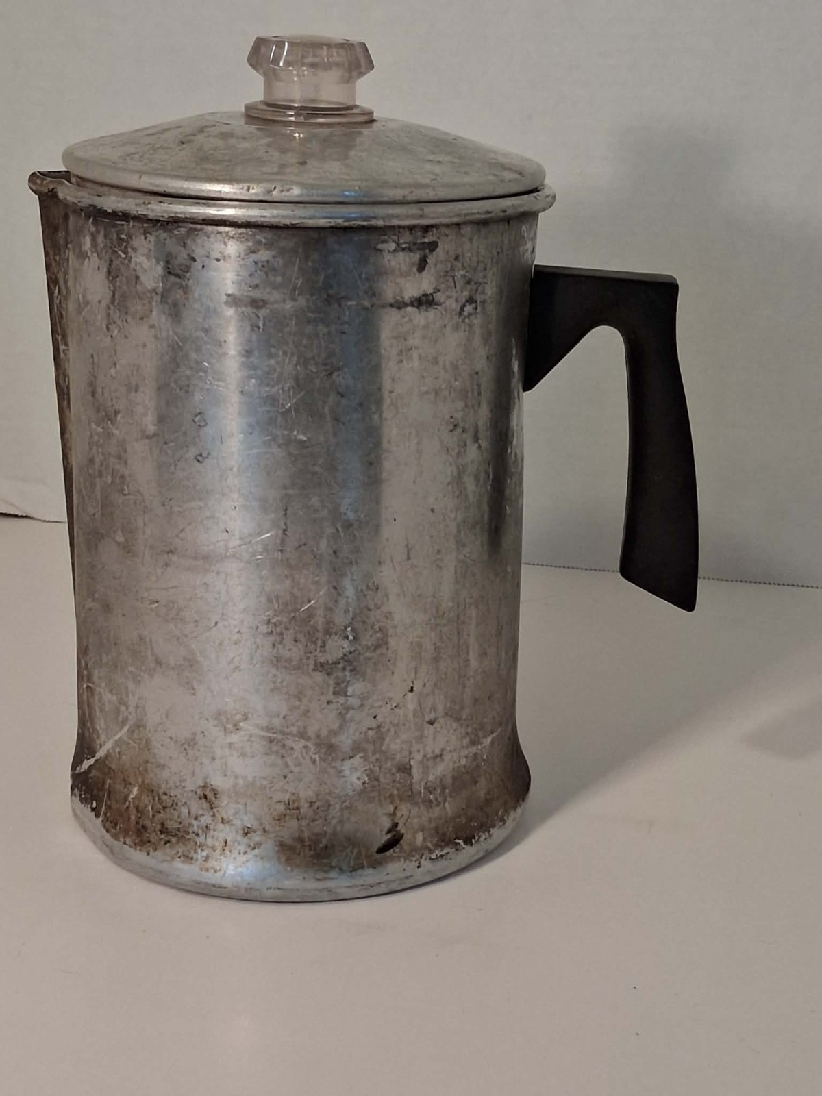 Vintage Mirro 9 Cup Aluminum Coffee Percolator Camping Pot Flaw Distressed Vintage Mirro 9 Cup Aluminum Coffee Percolator Camping Pot Flaw Distressed