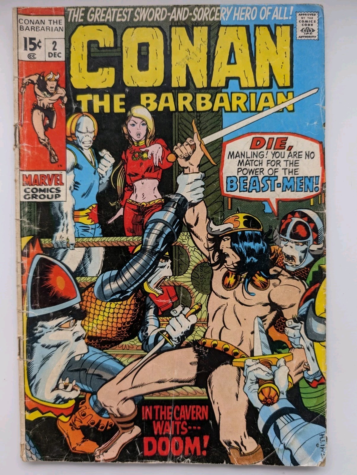 Conan the Barbarian 2 2nd Appearance Key Barry Windsor Smith Art Marvel 1970