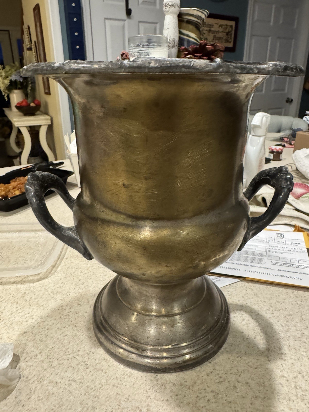 Vintage International Silver Company Silverplate Champagne Bucket Urn Handle Sty