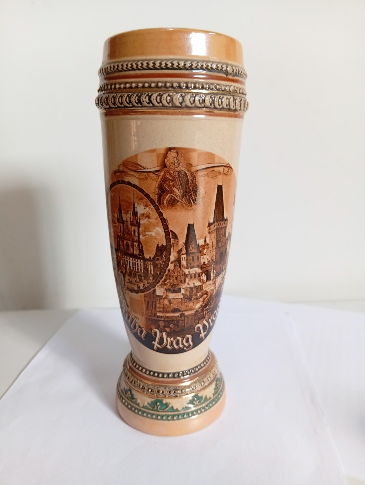 Vintage Prague Praha Ceramic Decorative Collectible Czech Republic Souvenir