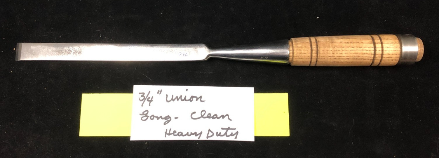 Vintage  3/4” long Firmer Socket Chisel -UNION-