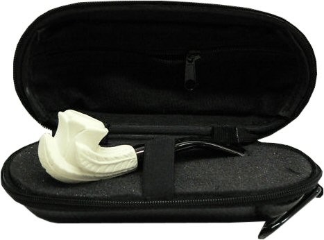 Imported Miniature Meerschaum Pipe - TULIP w/ Zippered Case