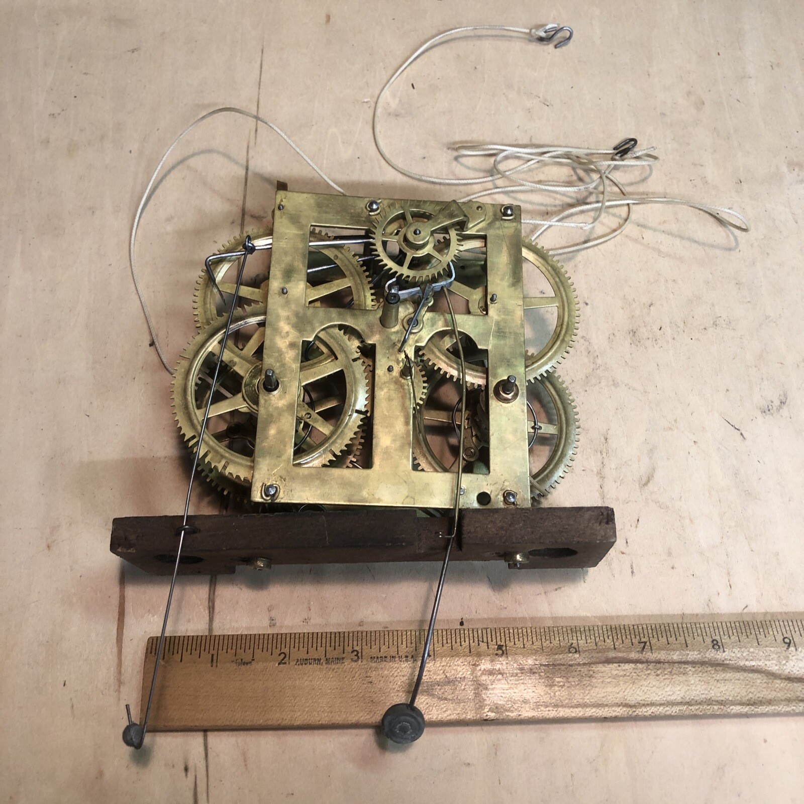 Vintage Antique EN Welch OG weighted Winding Wall  Clock Movement