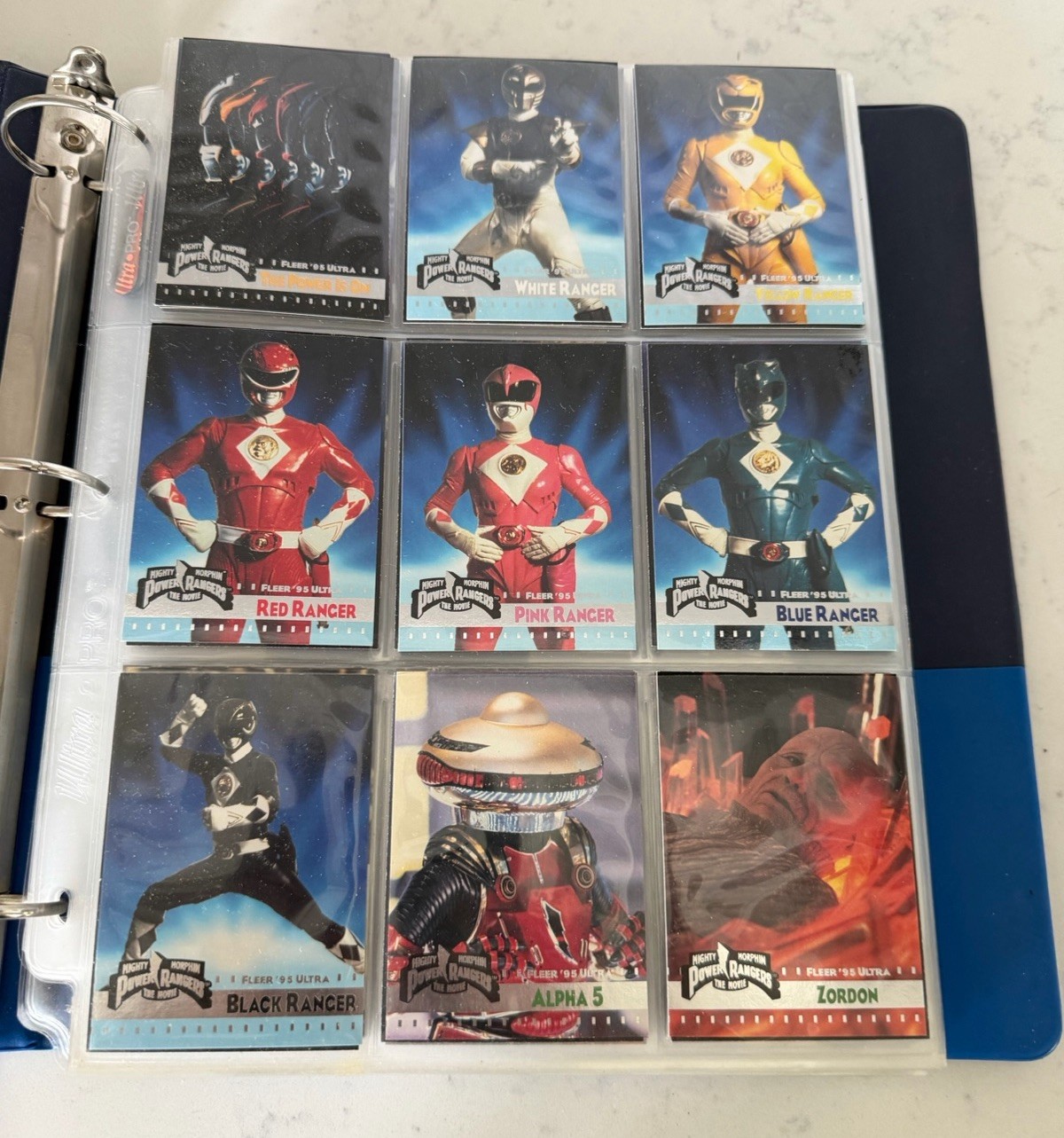 Huge Binder Of 1995 FLEER ULTRA MIGHTY MORPHIN POWER RANGERS Movie Cards-Holos Huge Binder Of 1995 FLEER ULTRA MIGHTY MORPHIN POWER RANGERS Movie Cards-Holos