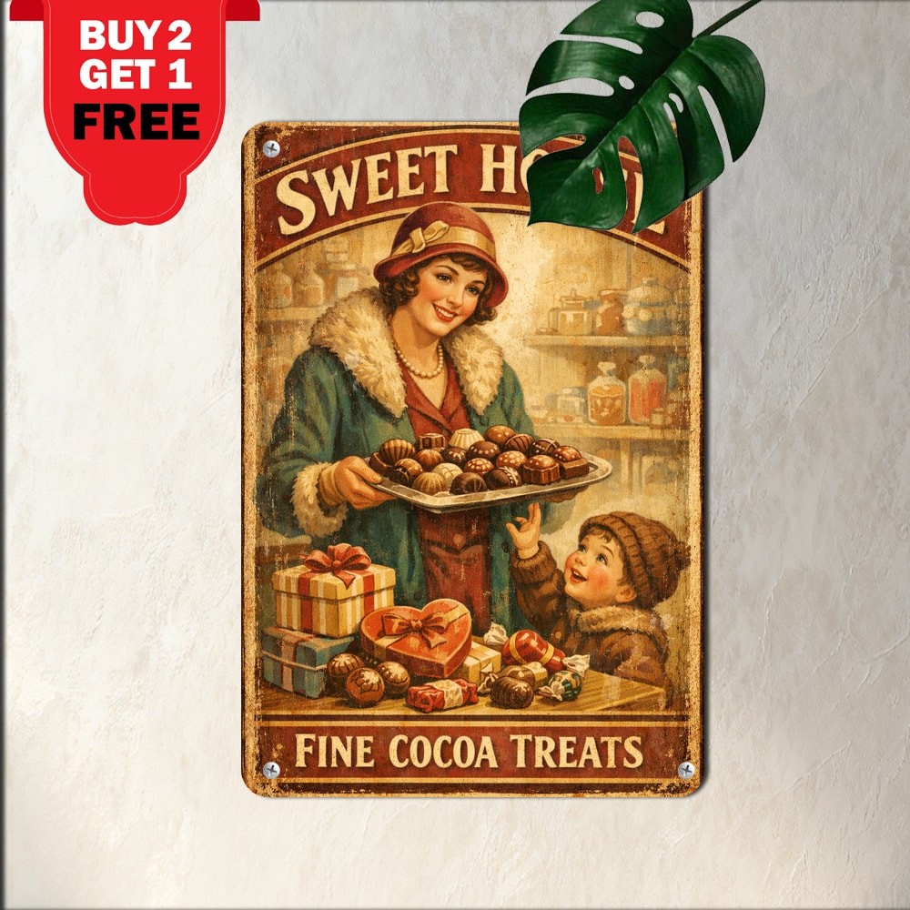 Vintage Chocolate Brand Advert Poster Metal Sign Retro Cafe Wall Decor Plaque
