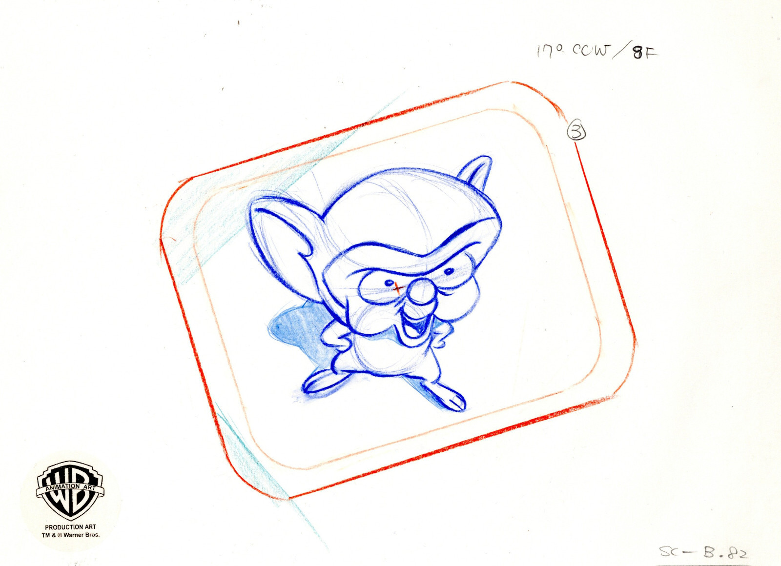 Animaniacs-Pinky And Brain-Original Production Drawing-Where No Mouse Has Gone..