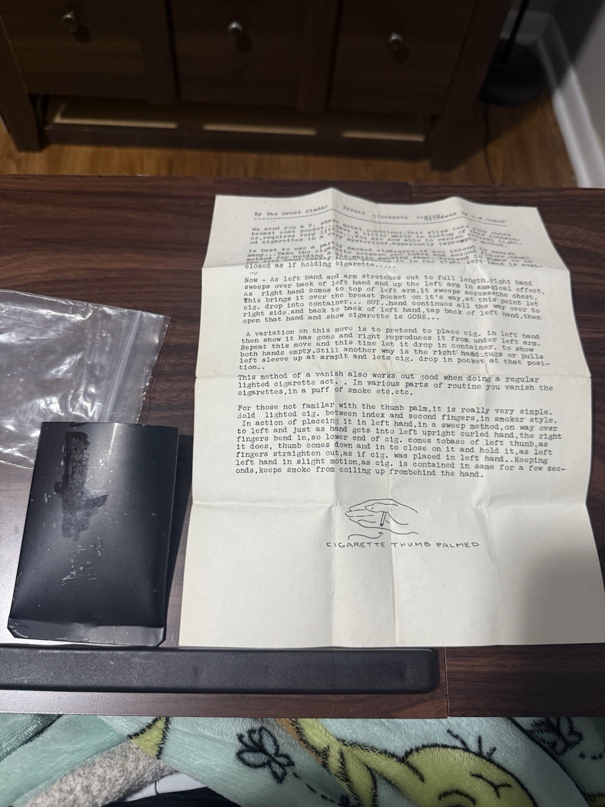 Vintage U.F. Grant Repeat Cigarette Vanish Great Zimdar Magic Trick Gimmick