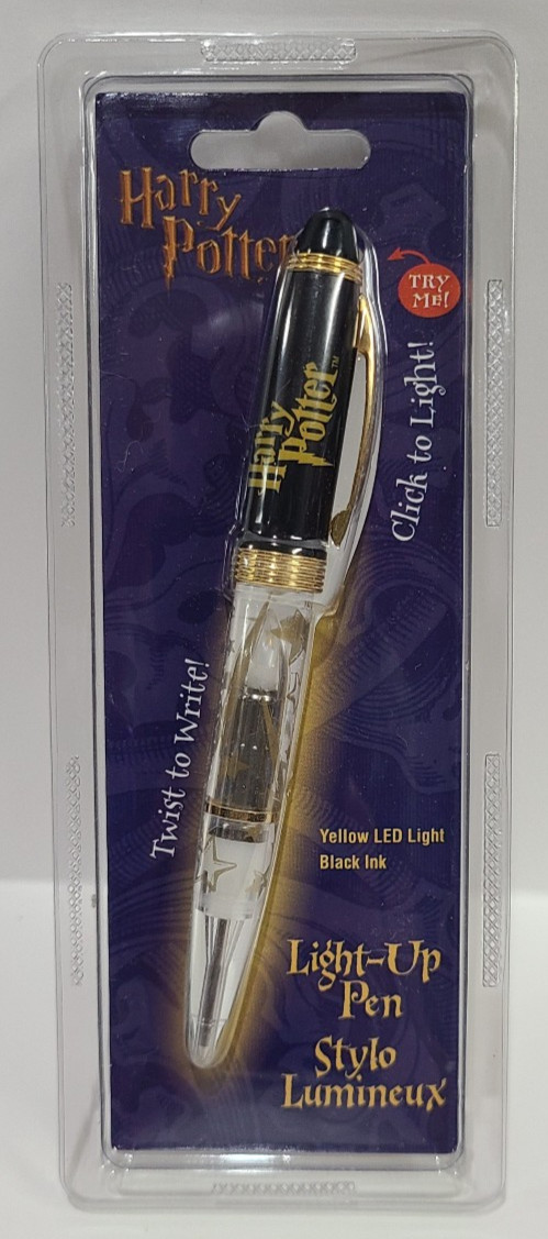 Harry Potter Vintage Rare Light-Up Pen Black Ink/Yellow LED (New & Sealed) Harry Potter Vintage Rare Light-Up Pen Black Ink/Yellow LED (New & Sealed)
