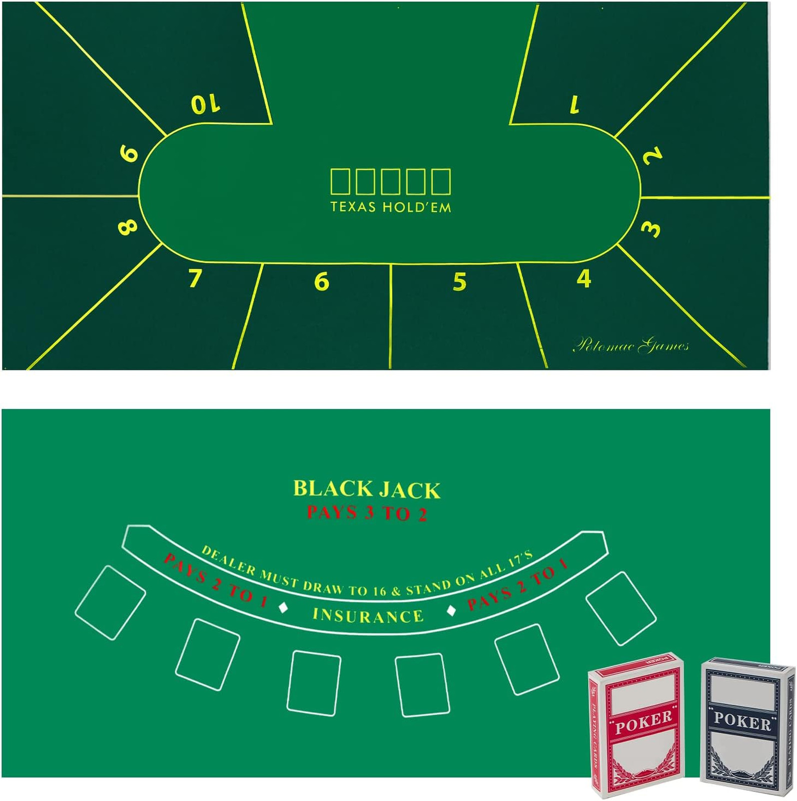 Poker Table Topper Blackjack Set – play Casino Games using the Texas Holdem Poker Table Topper Blackjack Set – play Casino Games using the Texas Holdem