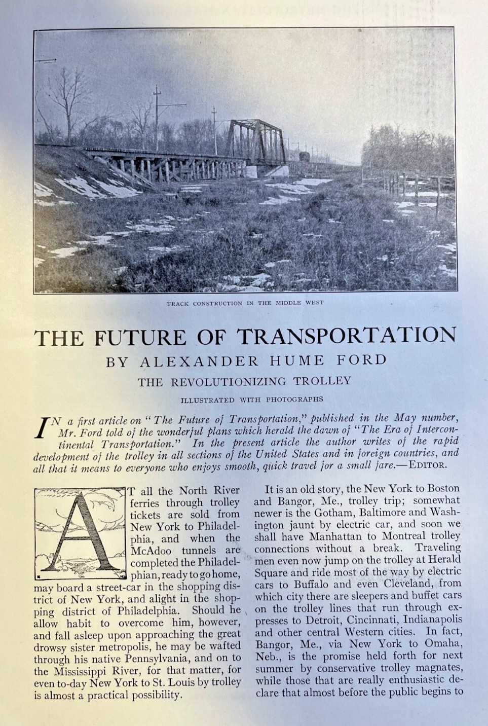 1907 How the Trolley is Revolutionizing Transportation illustrated