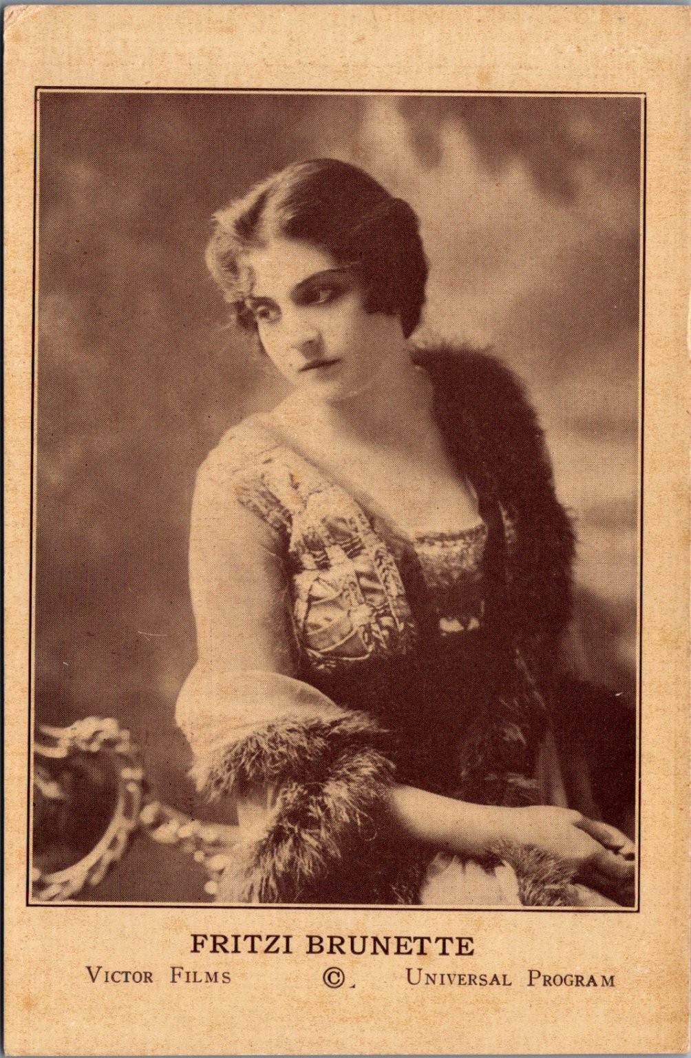 Fritzi Brunette Victor Films Universal Program Silent Film Actress Postcard
