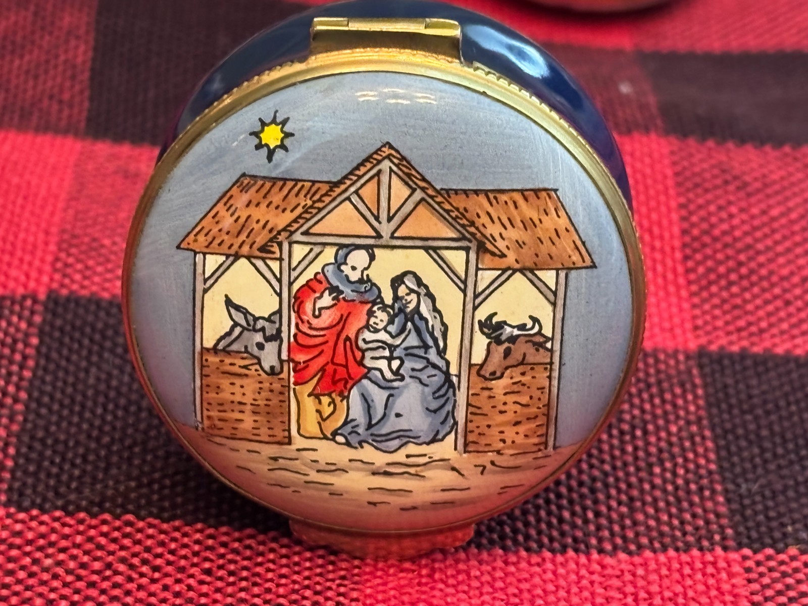 Crummels Enamel Trinket Box  \