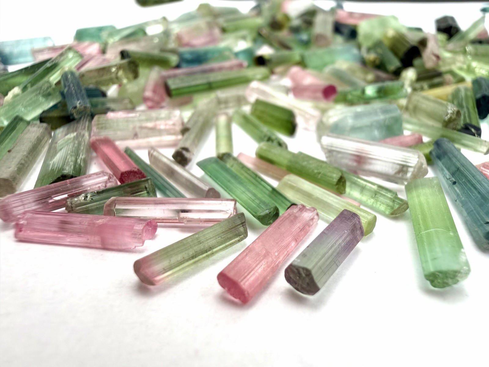Multi Color Tourmaline Crystals Rough 150 Carat, Gemstones @ Mineral Specimens