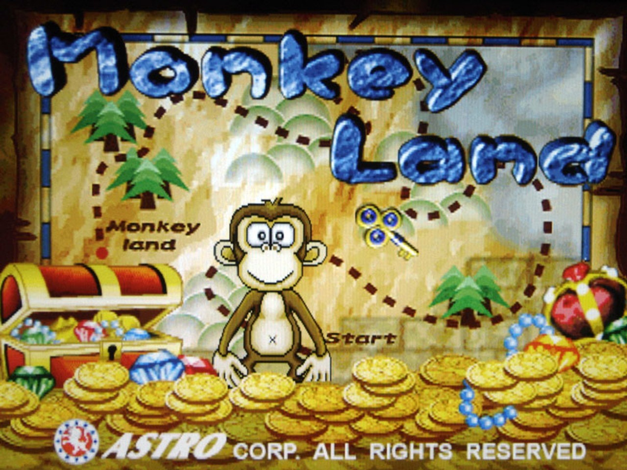 Monkey Land Astro Corp 8-Liner Arcade PCB Circuit Board – Tested & Working