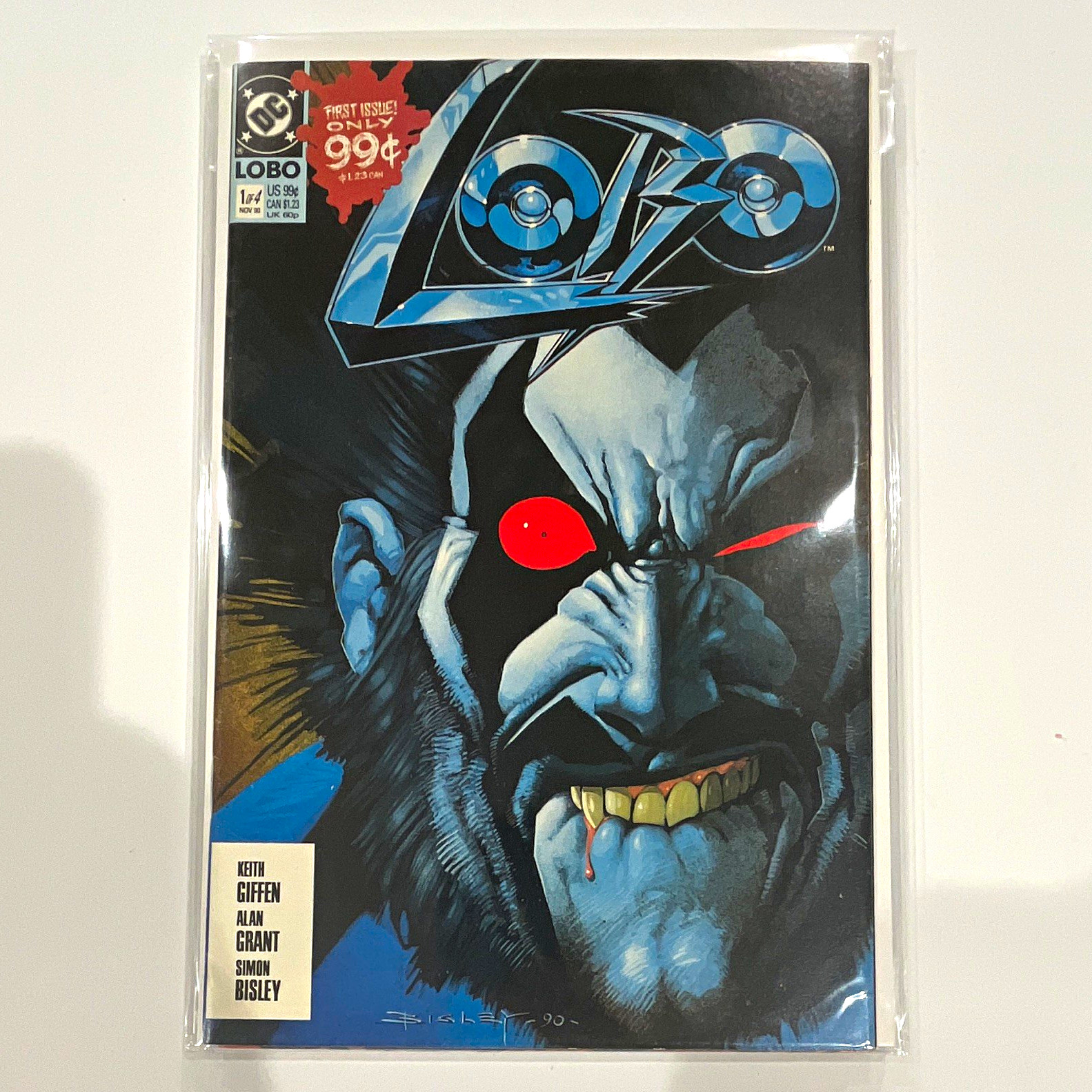 DC Comics Lobo Comic Book Lot #1-4 + Lobo: Infanticide #1 1992 Bisley