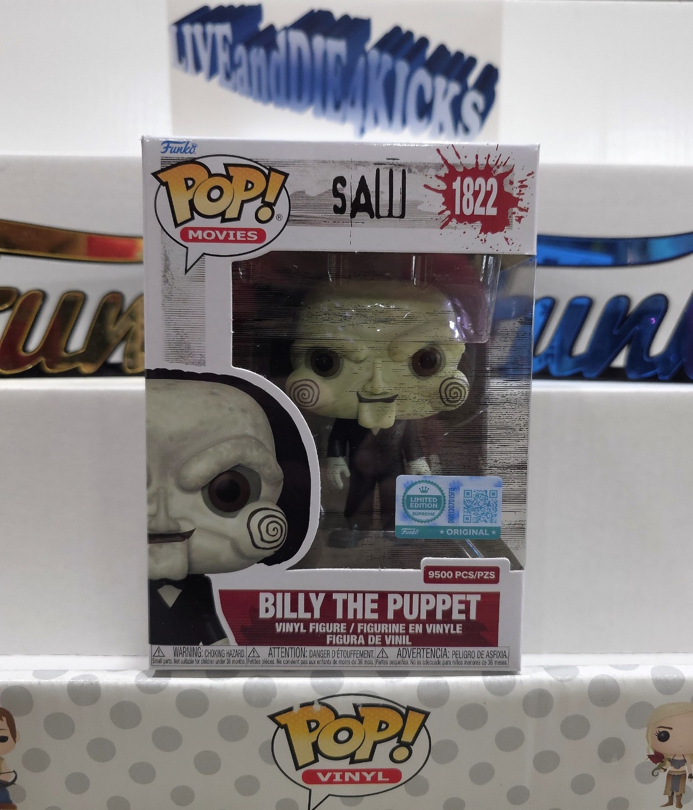 Funko POP Movies Saw Billy The Puppet 1822 Green Tinted Deco LE 9500 Pieces NEW