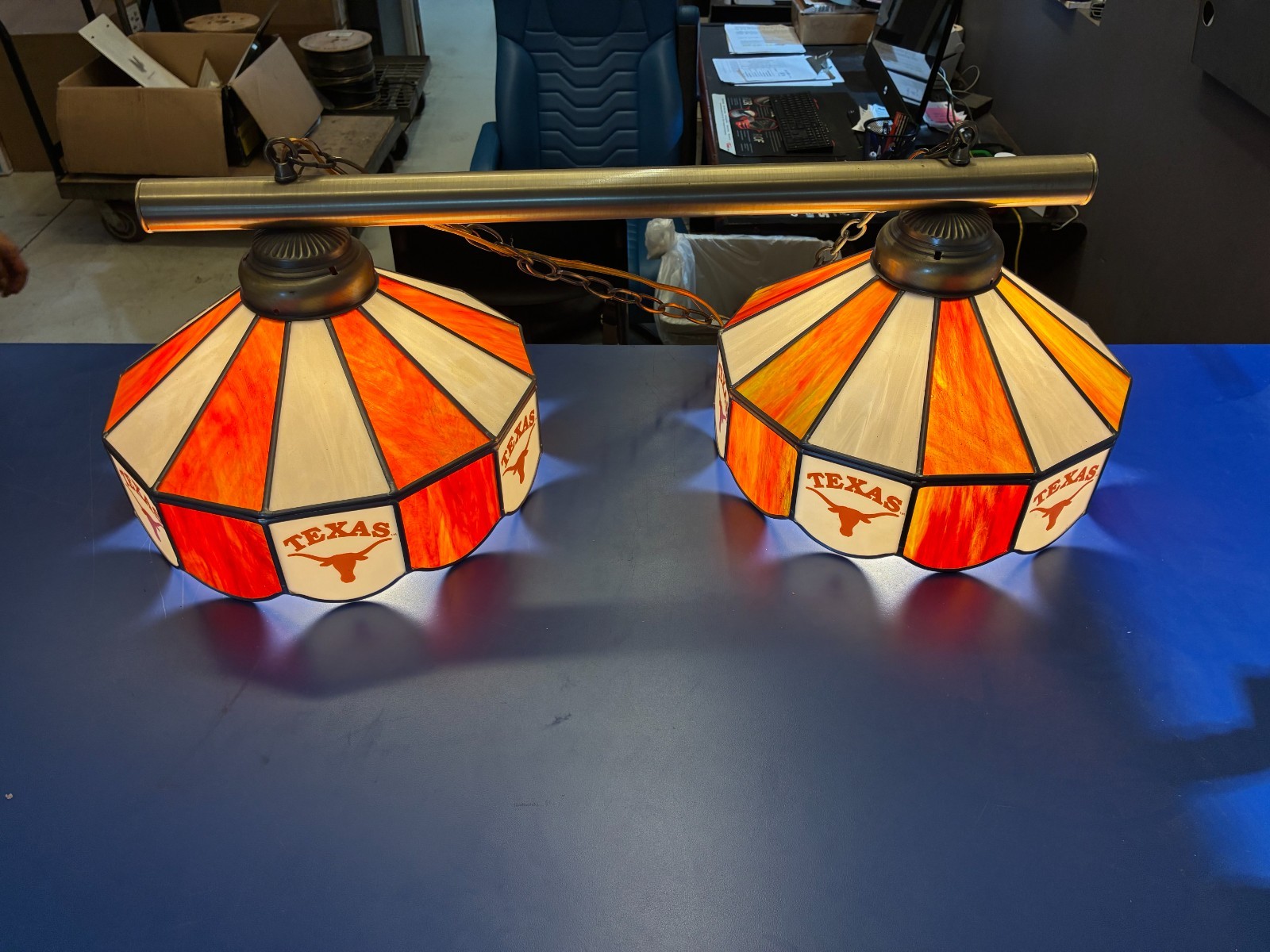 TEXAS LONGHORN BILLIARD LAMP