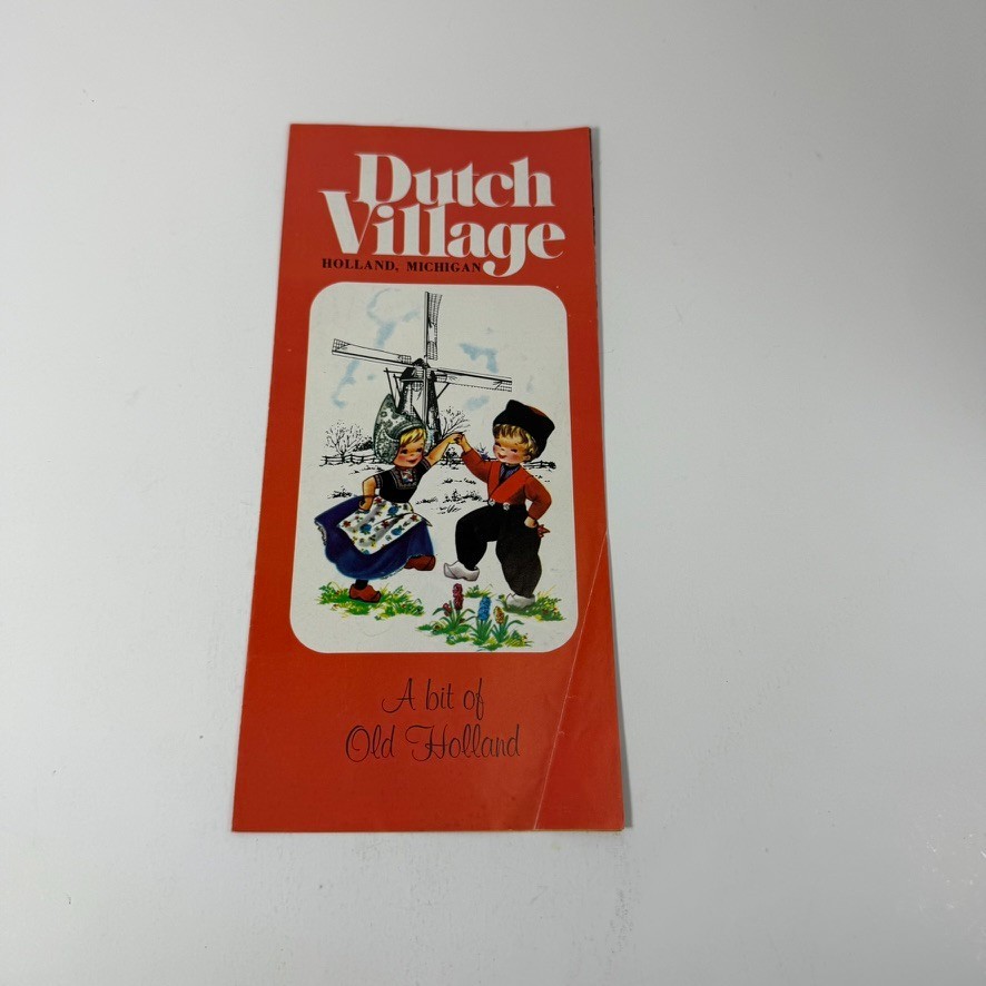 VTG 1980s Dutch Village Shopping Center Holland Michigan Directory Map Brochure