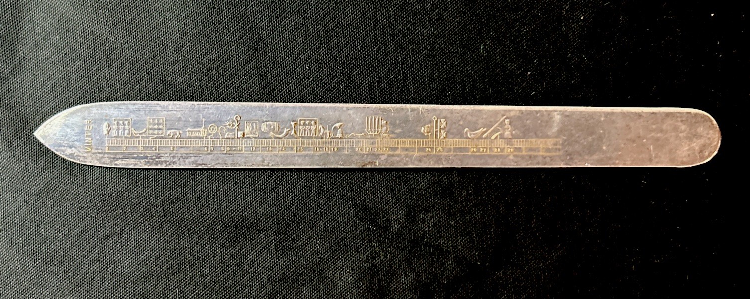 Vintage Norwegian Primstav, Brass Letter Opener By The Renowned David-Andersen