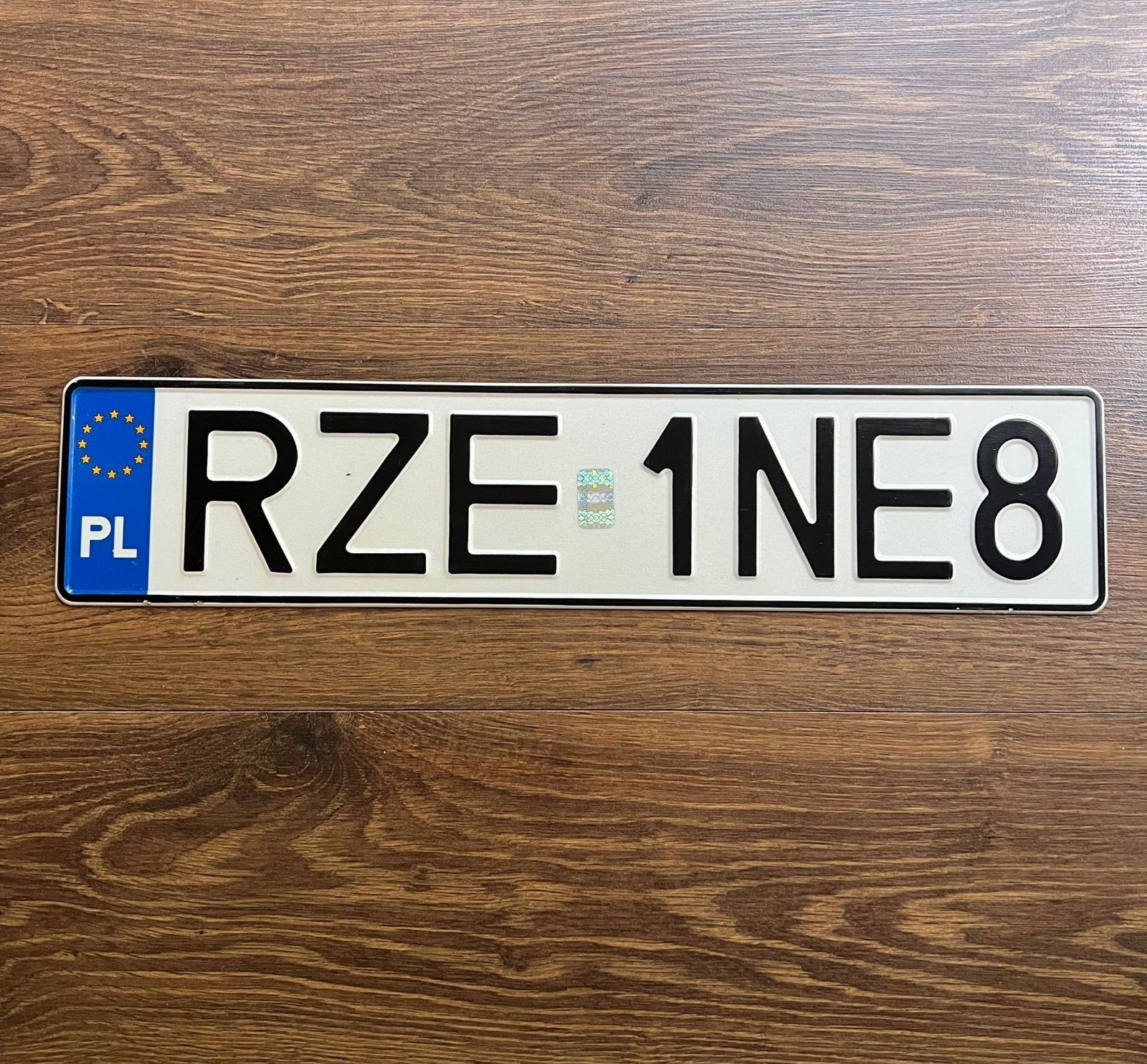 Authentic Polish License Plate RZE 1NE8 Original Poland EU Car Tag Automobilia