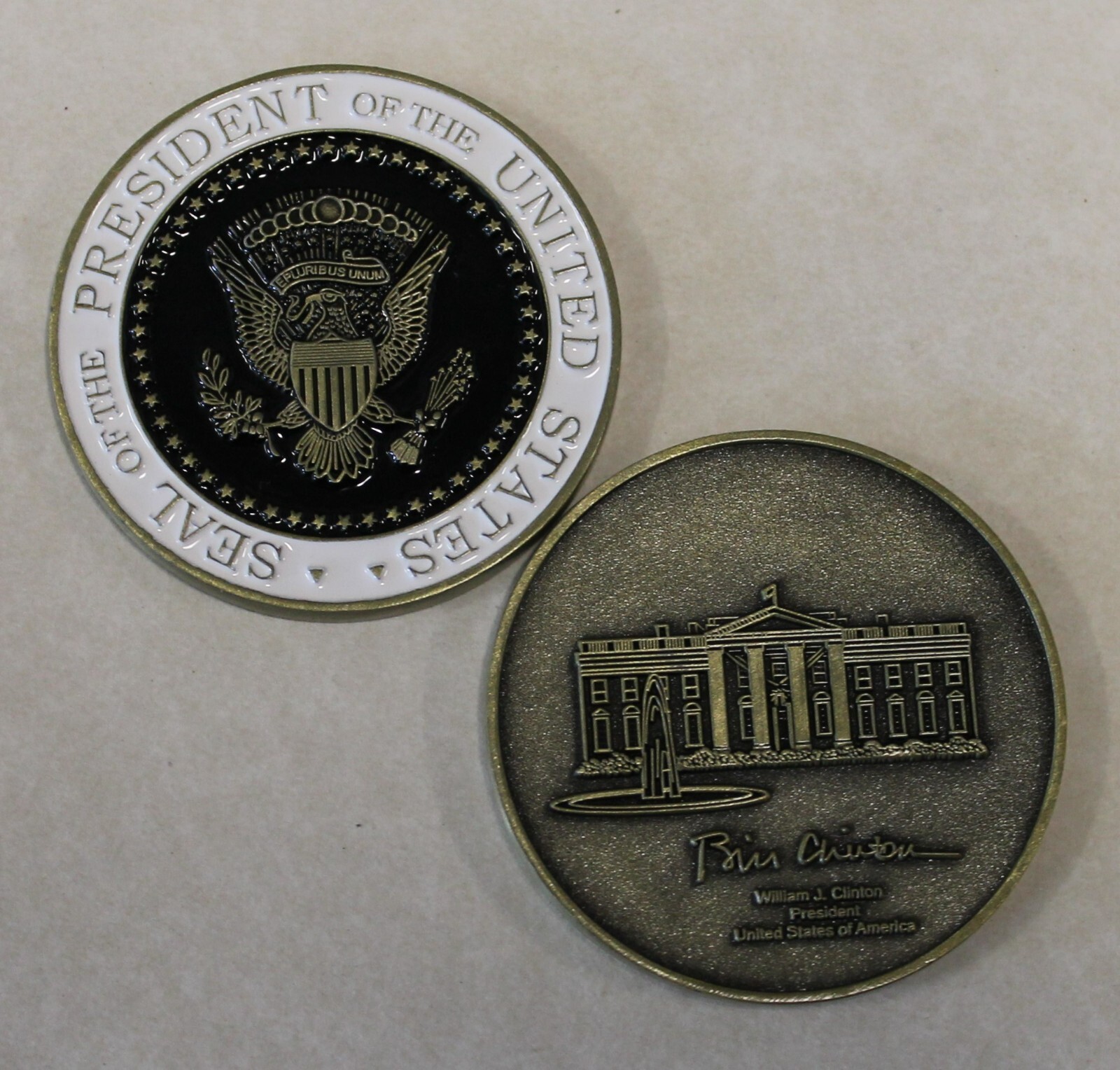 William J. Clinton 42nd President of the United States Challenge Coin