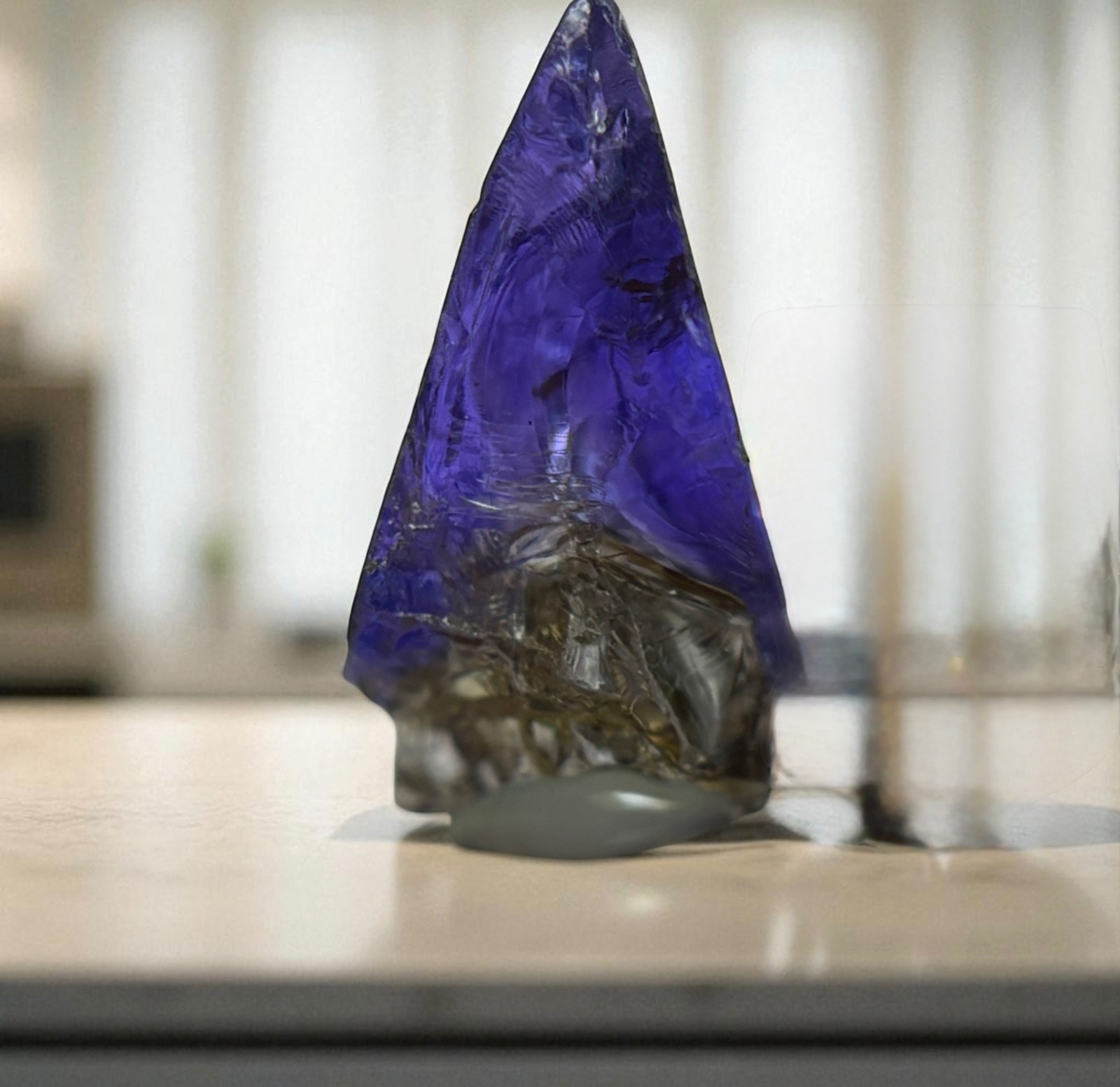 Premium Pleochroic Unheated Natural Tanzanite Crystal Raw Gemstone 5.12 Carats