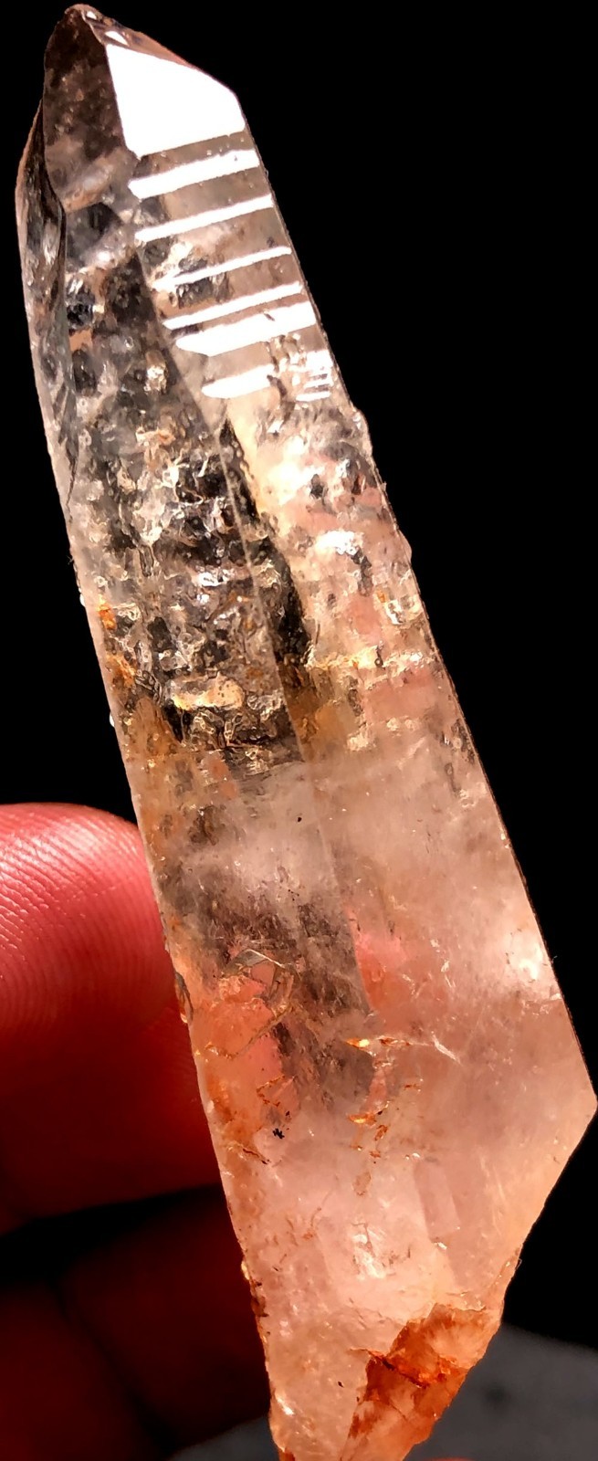 53g 1PC Himalayan RARE RAW Natural Lemurian Quartz Lemuria Crystal Point  u150