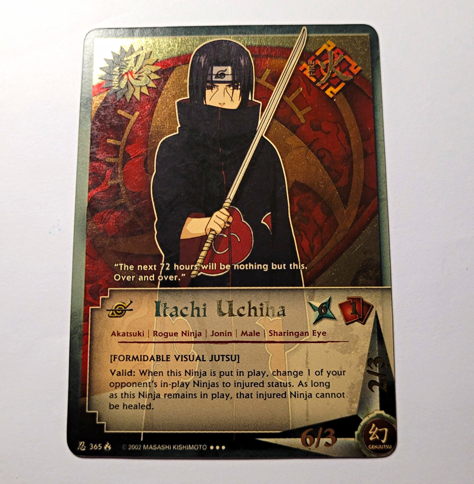 Naruto CCG Itachi Uchiha 365 1st Edition Bandai (2002) English