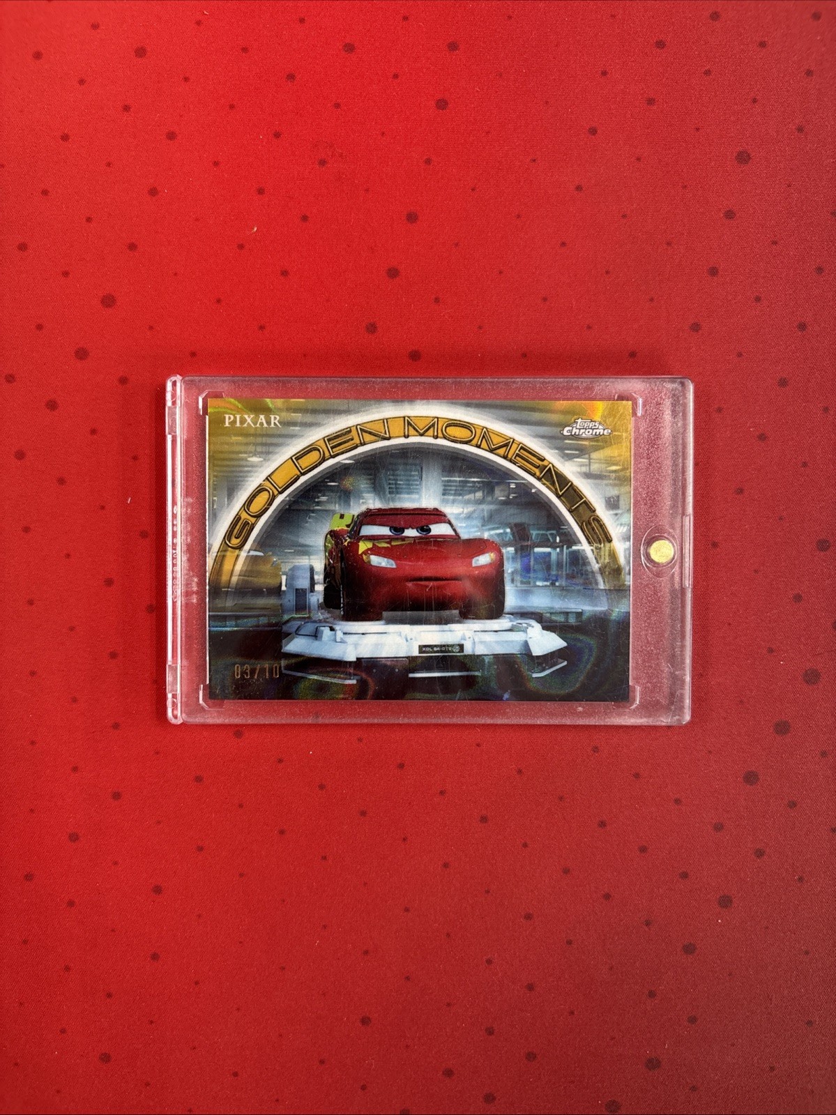 Lightining McQueen 2025 Topps Pixar Black Refractor 3/10