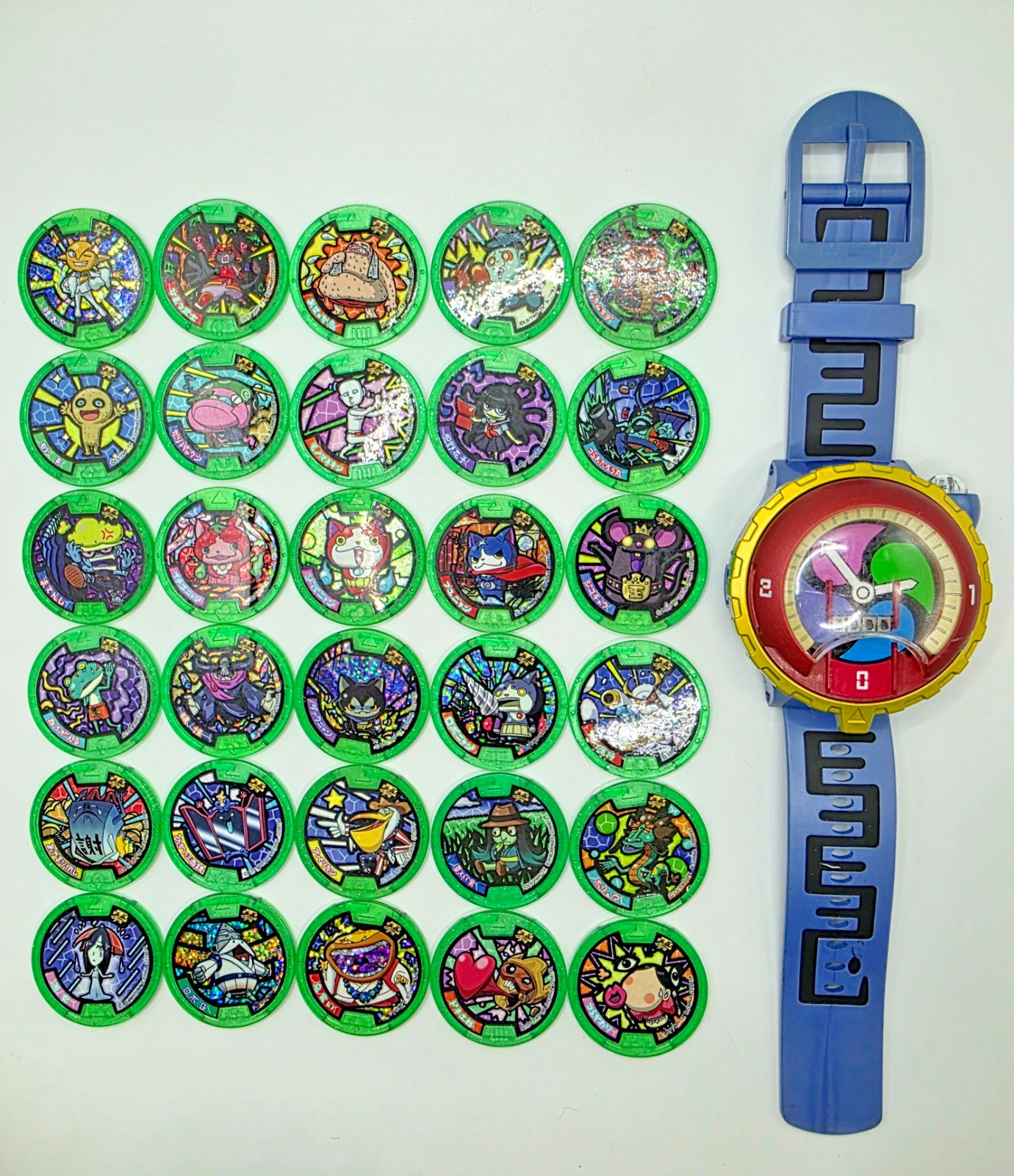 Yo-kai Watch DX Model Zero w/ 30 Green Medals Bandai Japan Tested Working