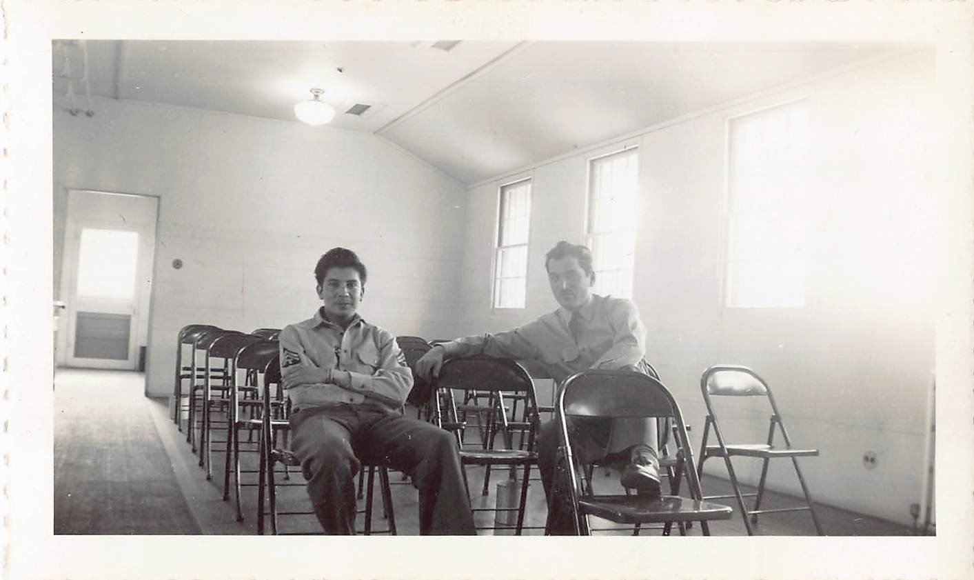 1942 Young Men Sitting Hospital Waiting Room Fort Ord 1940s Photo California