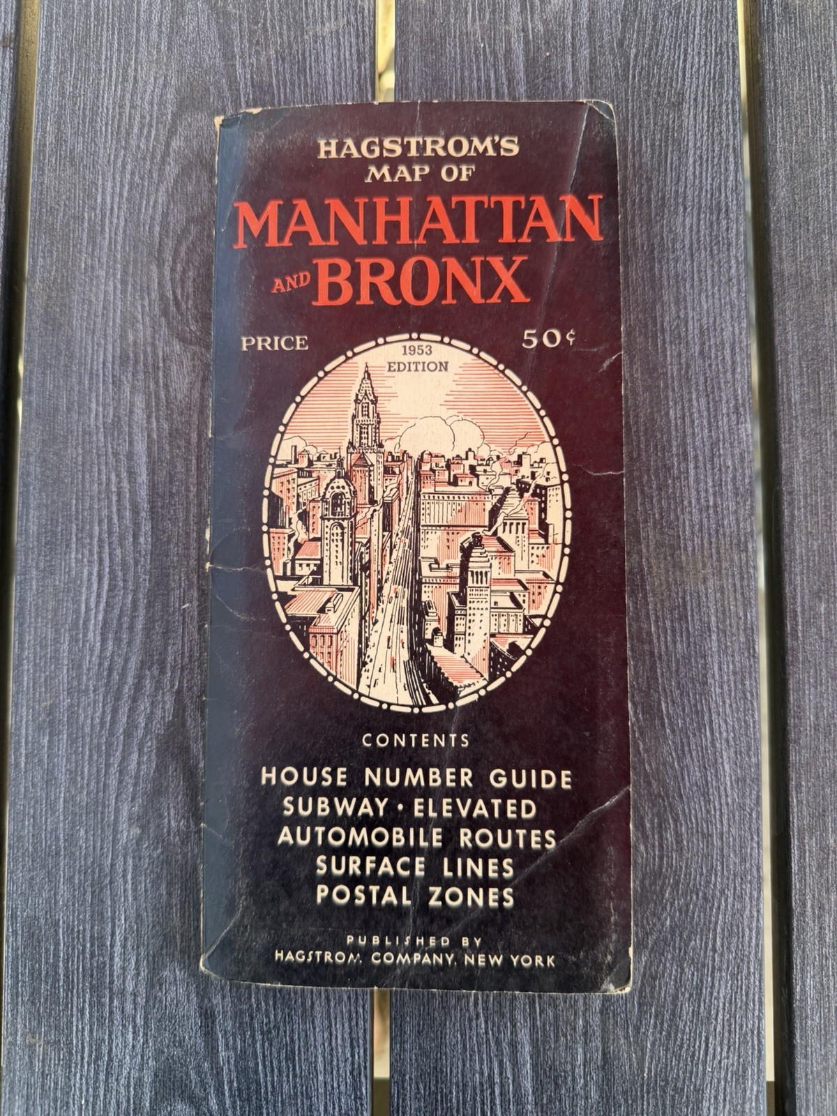 1953 Hagstrom’s Map of Manhattan and Bronx.