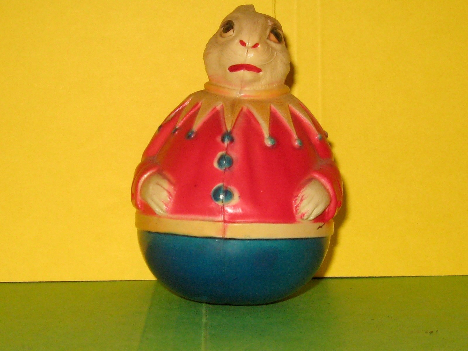 VTG. Celluloid Roly Poly Candy Container ? Child Easter Rabbit VTG. Celluloid Roly Poly Candy Container ? Child Easter Rabbit