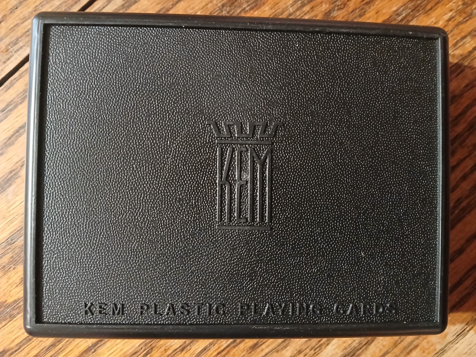 Vintage KEM Double Deck Playing Card Case