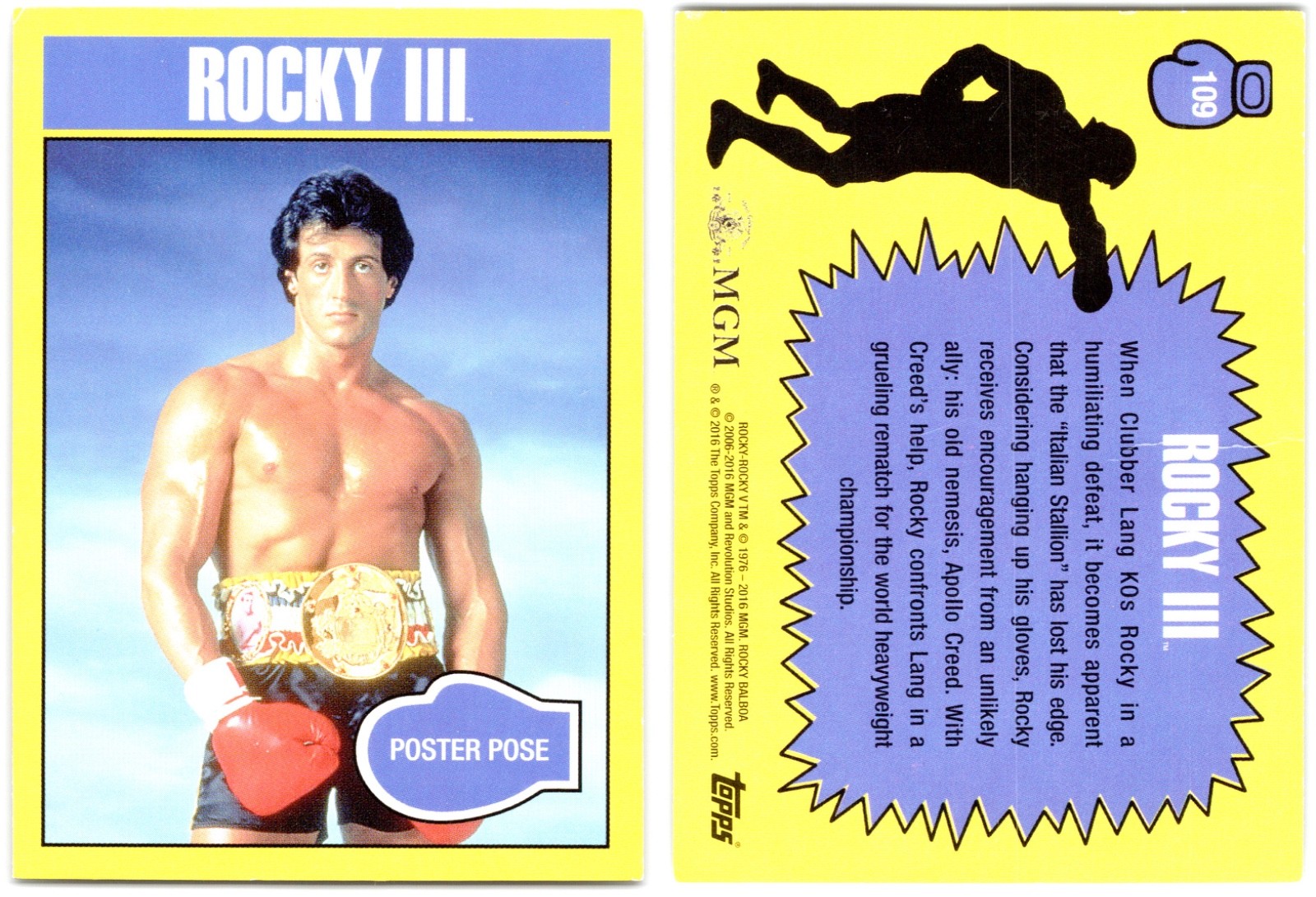 2016 Topps Rocky 40th Anniversary - ROCKY III - Complete Your Set - U Pick