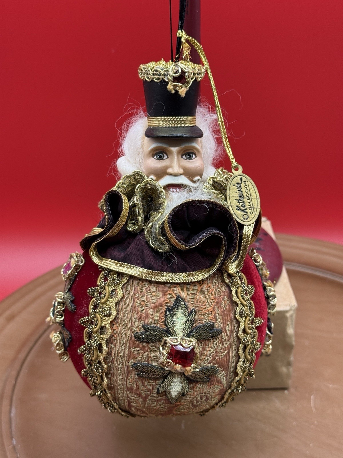 Vtg Handcrafted Luxury Christmas Nutcracker Ornament By Katherine’s Collection